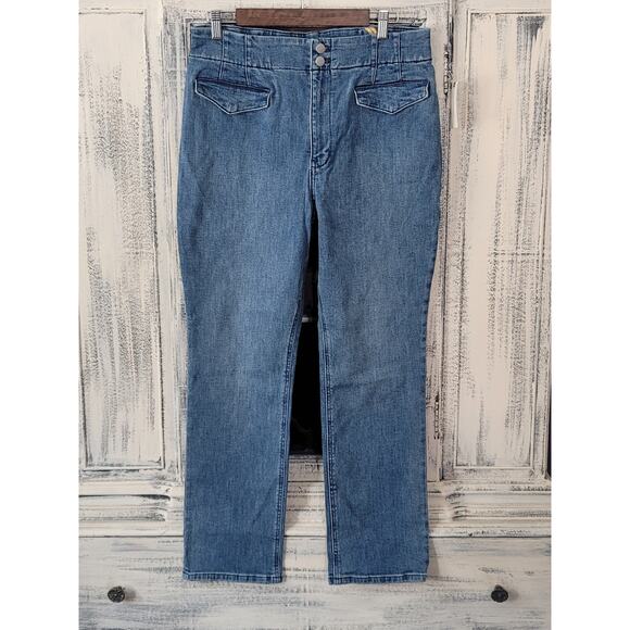 Anthropologie Maeve Bombshell Slim Straight Jeans - 32 Waist New - Picture 8 of 12